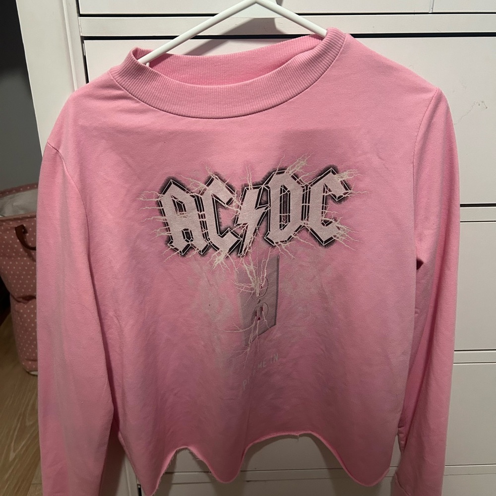 AC/DC Pink Crew Neck Sweater